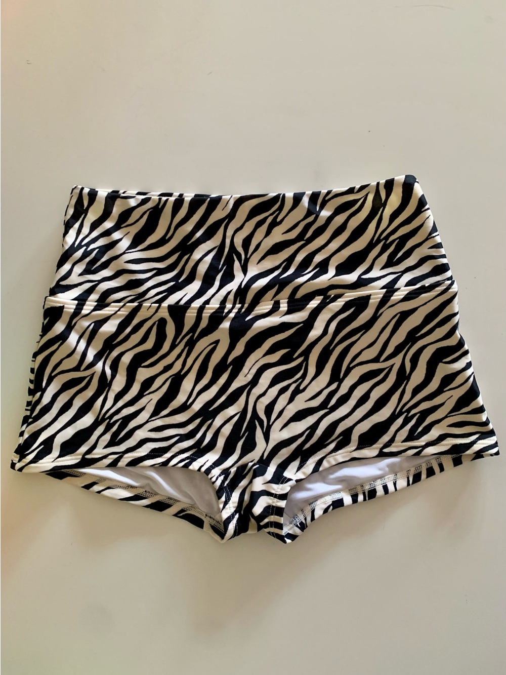 Old Navy Small Zebra Print High-Waist Women’s Swim Shorts